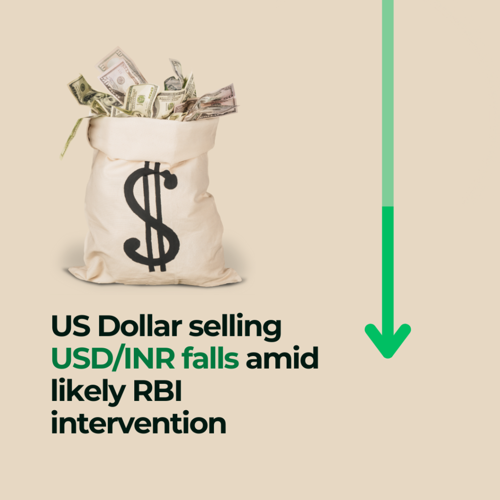 US Dollar selling